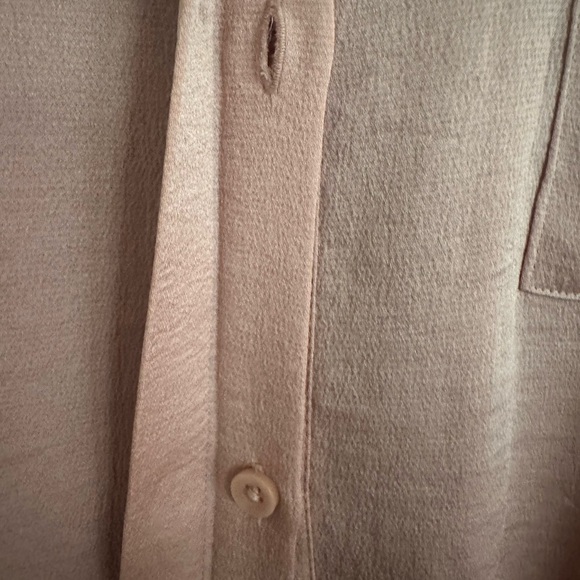 BCBGeneration rose smoke Blush Button-Down pajama top with Black Accents - Picture 9 of 12